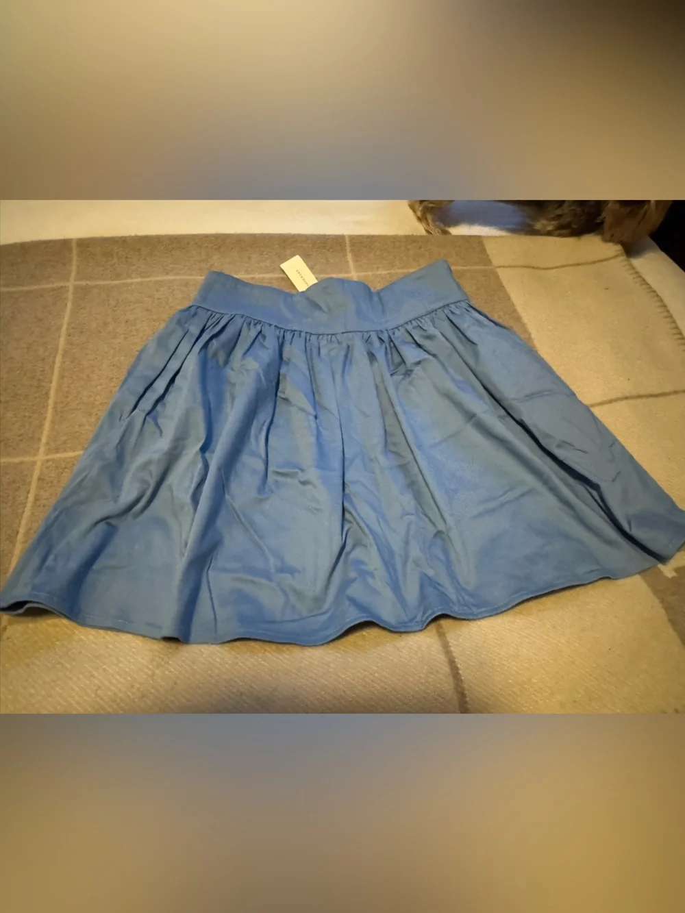 NWT Anthropologie Maeve Sky Blue Button-Front Mini Skirt